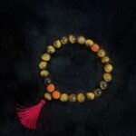 Tiger eye Tri Rudhraksh